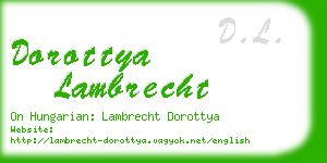 dorottya lambrecht business card